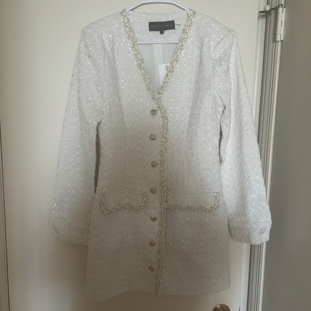 Endless Rose Tweed Long Sleeve Dress, size large